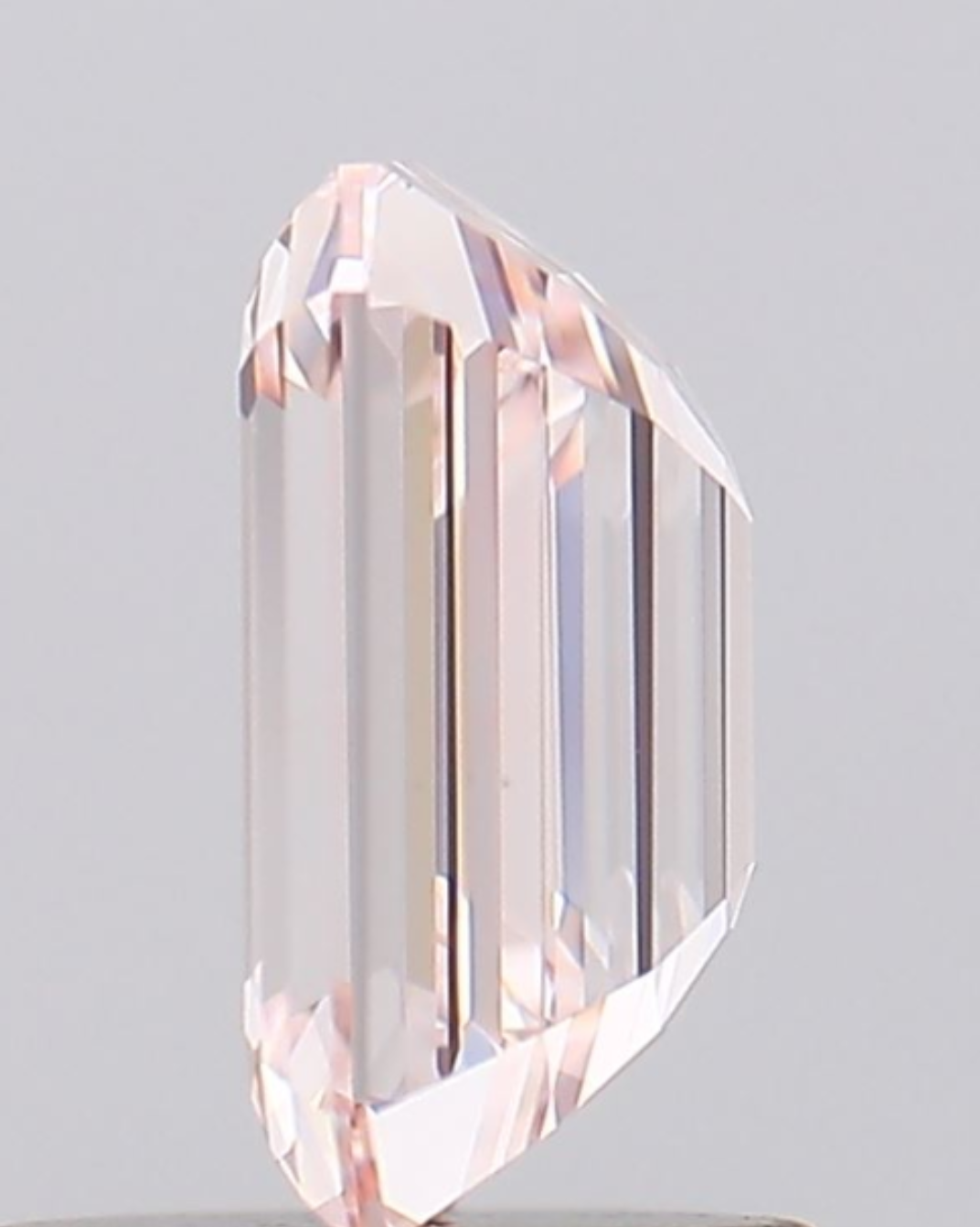 1 Carat Emerald Cut Light Pink Color Lab Grown Diamond | IGI Certified Loose Diamond for Engagement Ring & Jewelry