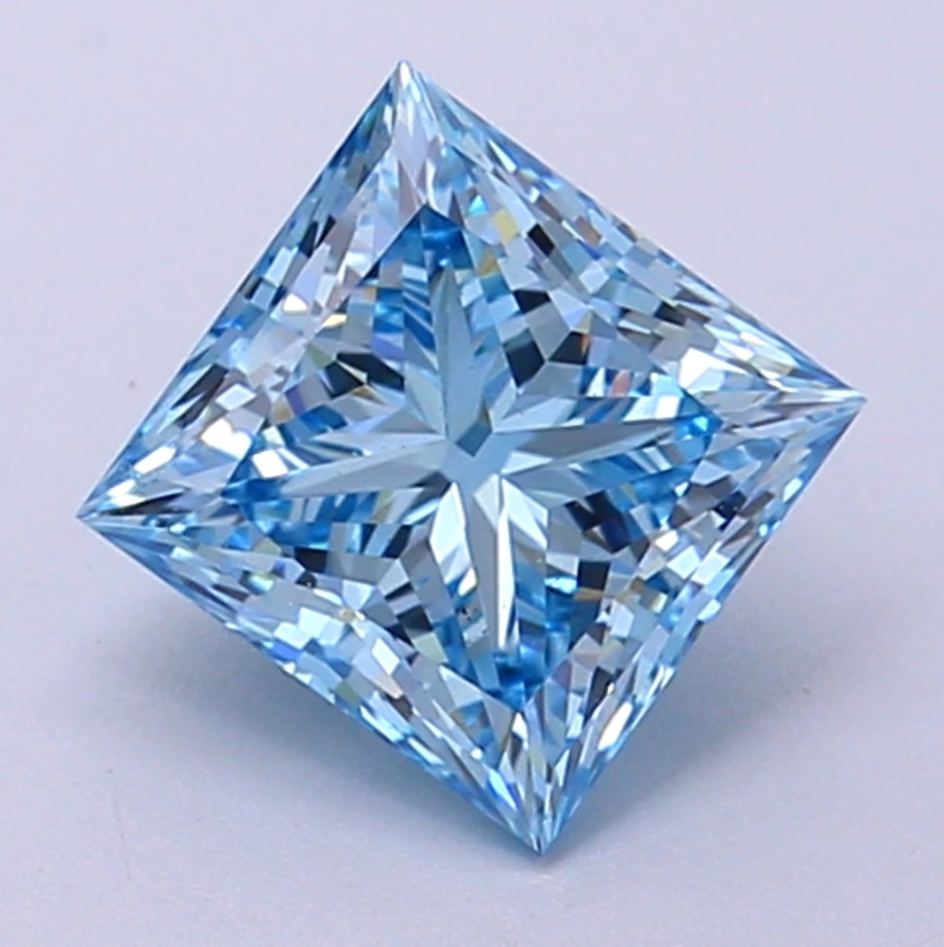 1.45 CT Princess Cut Lab Grown Diamond Blue Color | IGI Certified | Lab Created Diamond for Rings