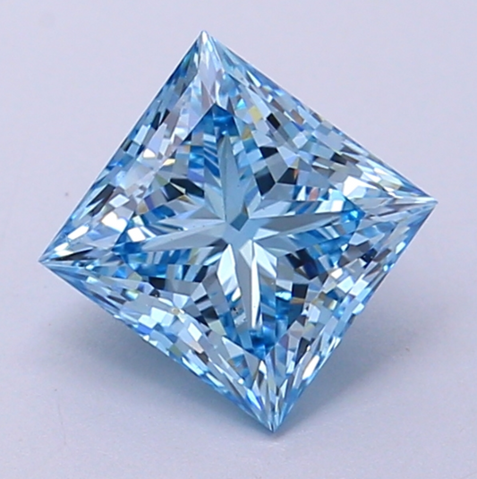 1.45 CT Princess Cut Lab Grown Diamond Blue Color | IGI Certified | Lab Created Diamond for Rings