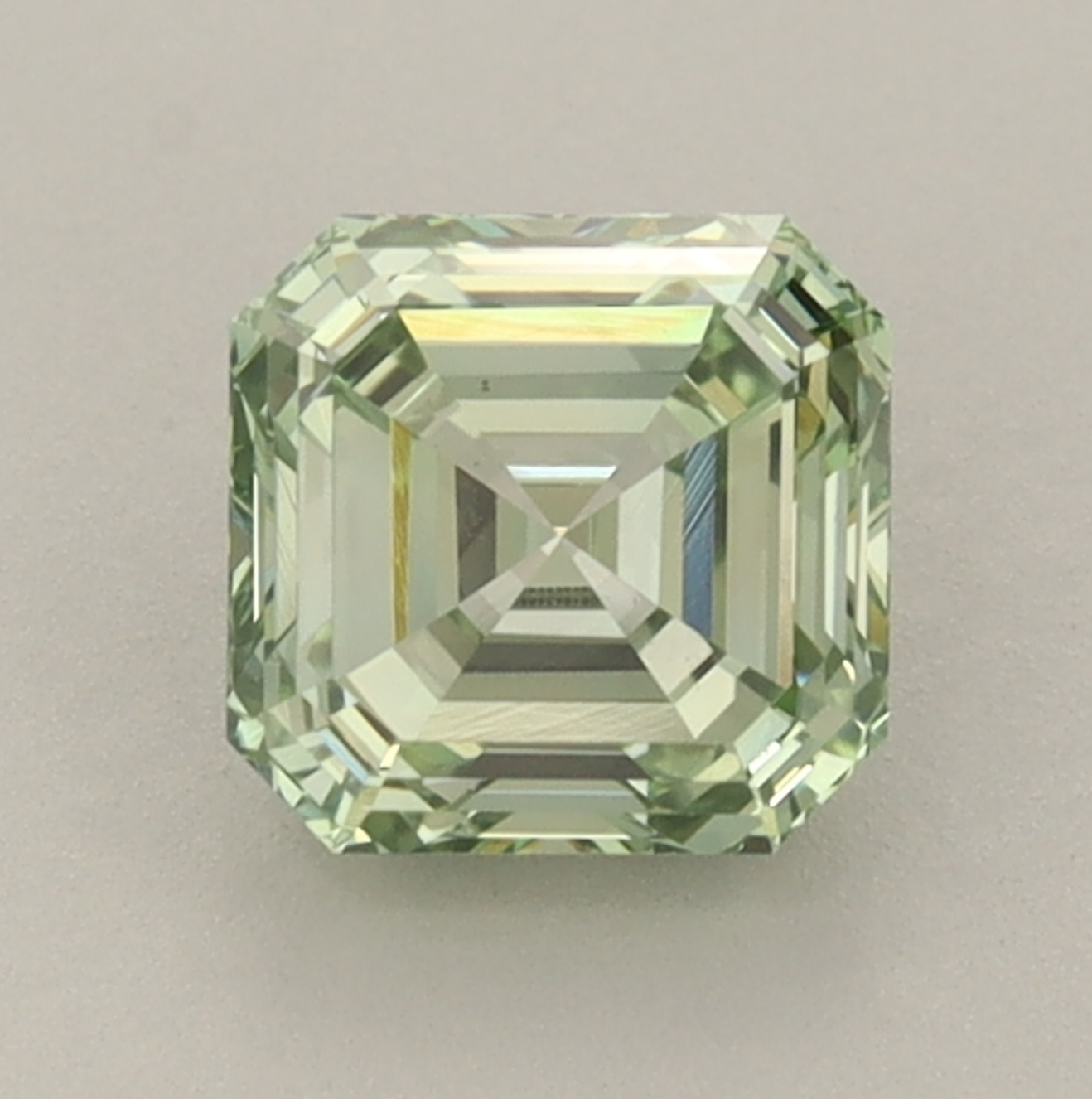 1.00 CT Asscher Cut Lab Grown Diamond Fancy Green Color | IGI Certified | Lab Created Diamond for Rings