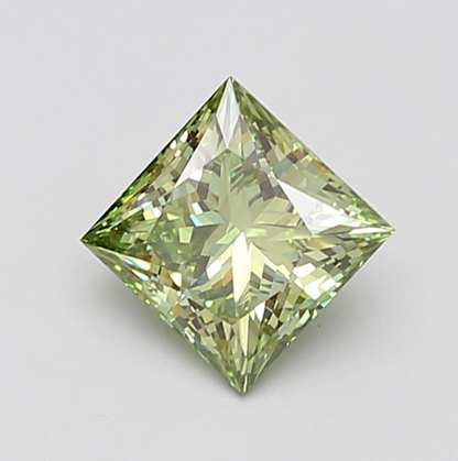 2.00 CT Princess Cut Lab Grown Diamond Green Color | IGI Certified | Lab Created Diamond for Jewelry
