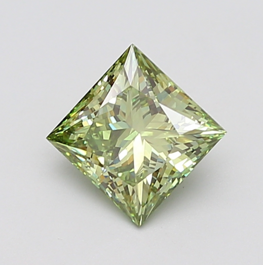 2.00 CT Princess Cut Lab Grown Diamond Green Color | IGI Certified | Lab Created Diamond for Jewelry