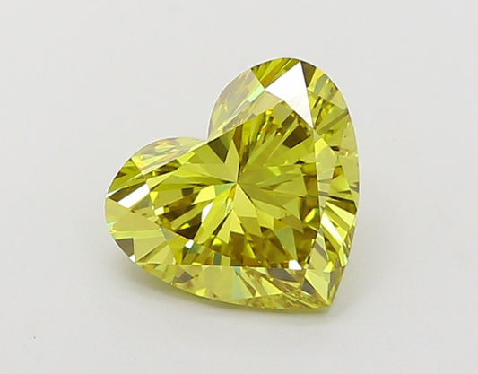Heart Shape Fancy Vivid Yellow Lab Grown Diamond | IGI Certified | Diamond for Ring