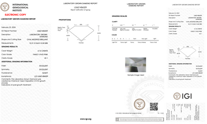 Oval Lab Grown Diamond for Engagement Ring | Oval Brilliant Cut IGI Certified Diamond