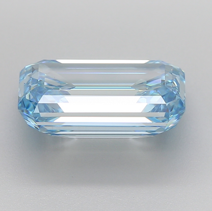 5 Carat Emerald Cut Fancy Intense Blue Lab Grown Diamond | VVS2 Clarity, IGI Certified