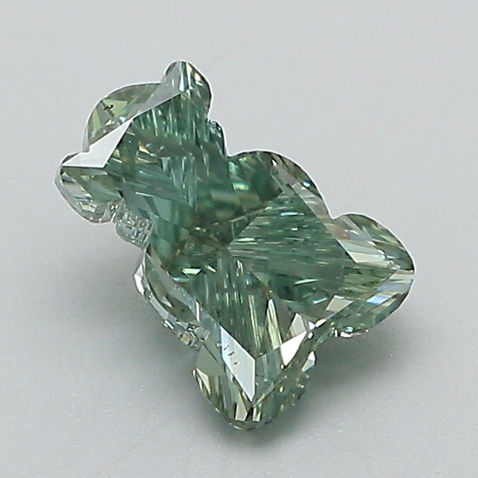 1 CT Green Teddy bear Shaped Lab Grown Diamond For Pendant | IGI Certified