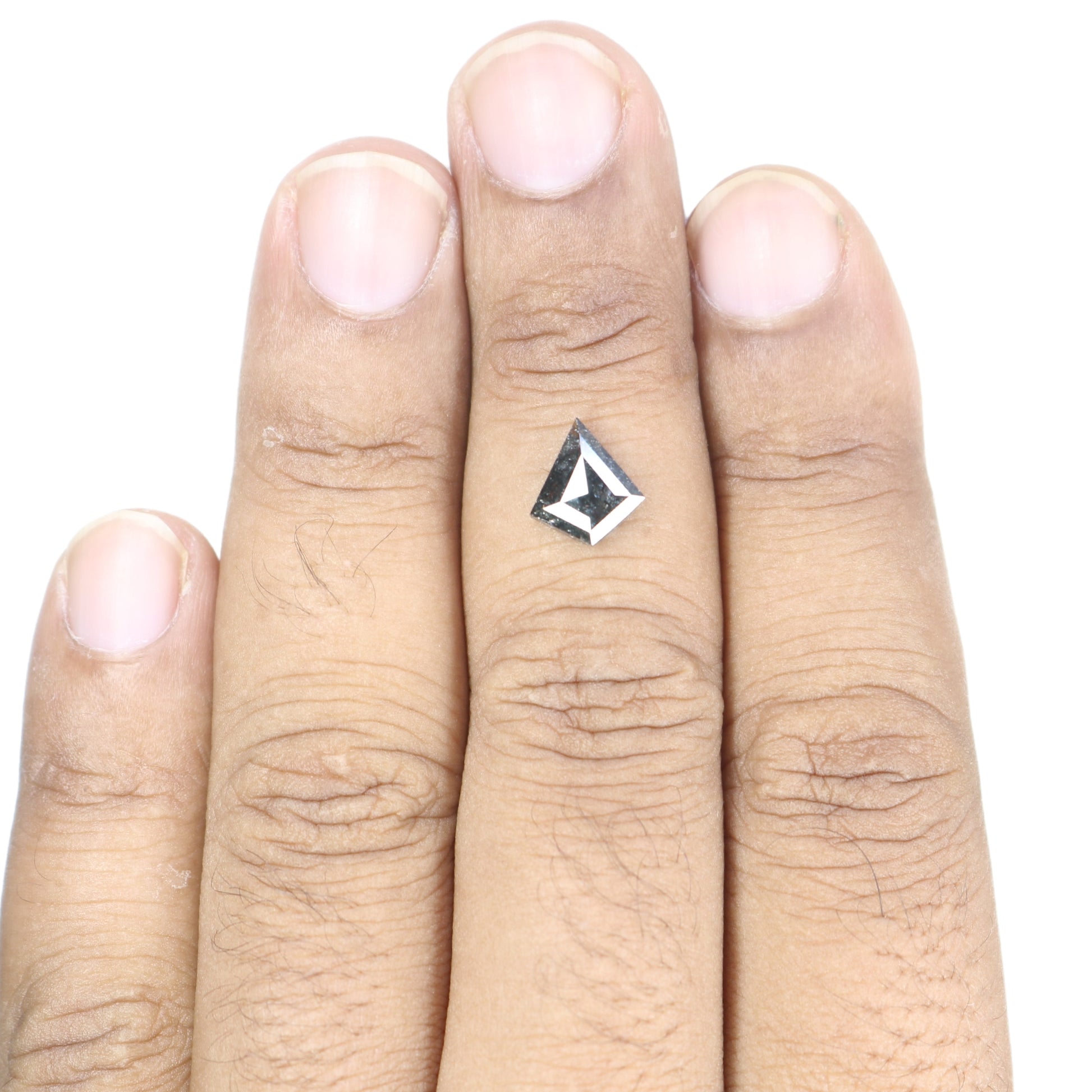 1.52 CT Kite Shape Salt And Pepper Diamond For Wedding Ring | Engagement Ring - JayKrishna Diamond