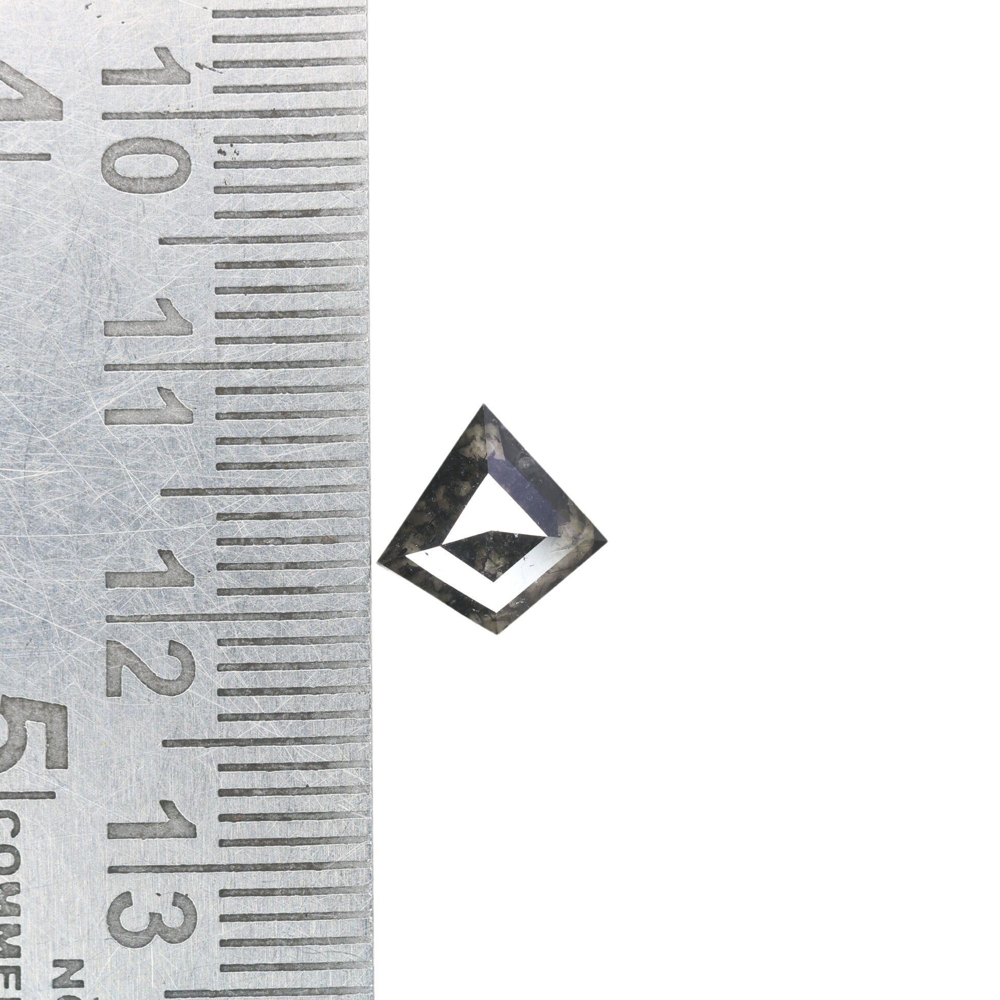 0.96 CT Fancy Salt And Pepper Kite Shape Diamond For Wedding Ring - JayKrishna Diamond