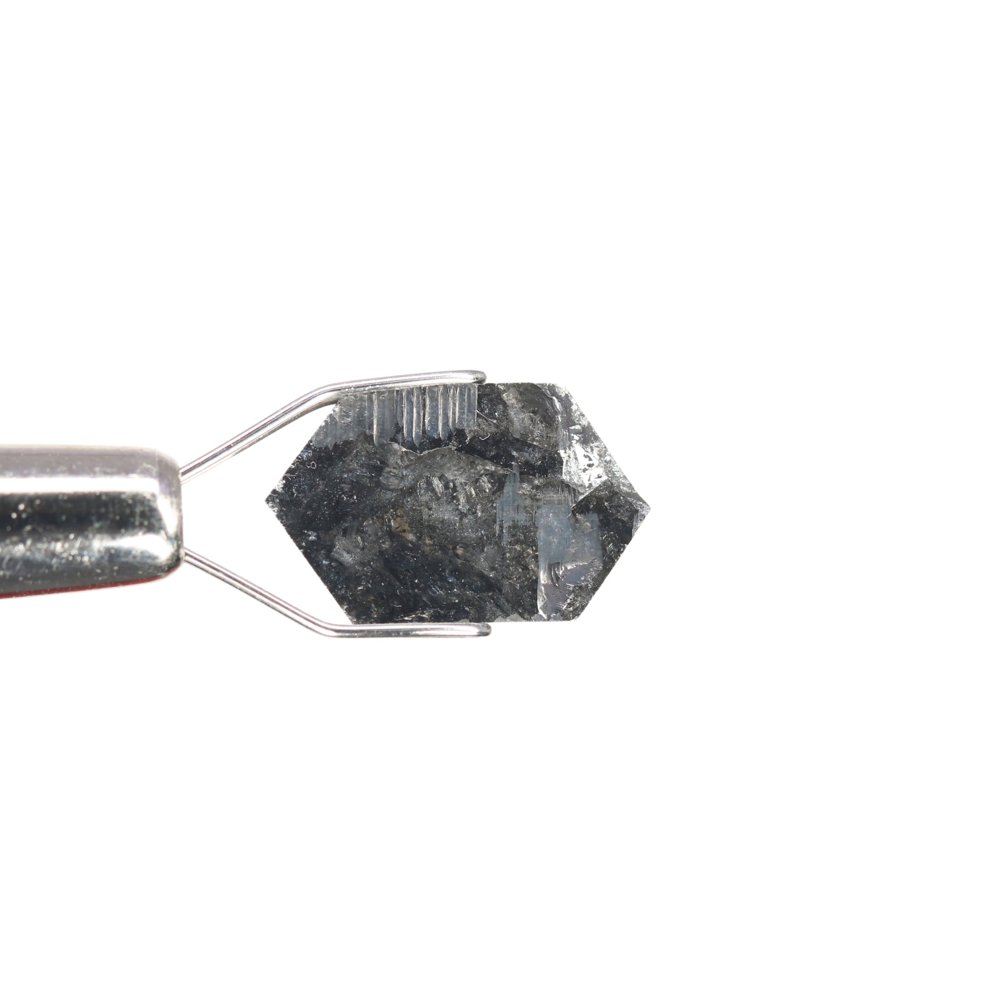 2.15 CT Natural Salt And Pepper Rustic Hexagon Diamond For Wedding Ring | Engagement Ring - JayKrishna Diamond
