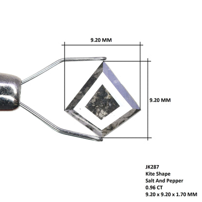 0.96 CT Fancy Salt And Pepper Kite Shape Diamond For Wedding Ring - JayKrishna Diamond