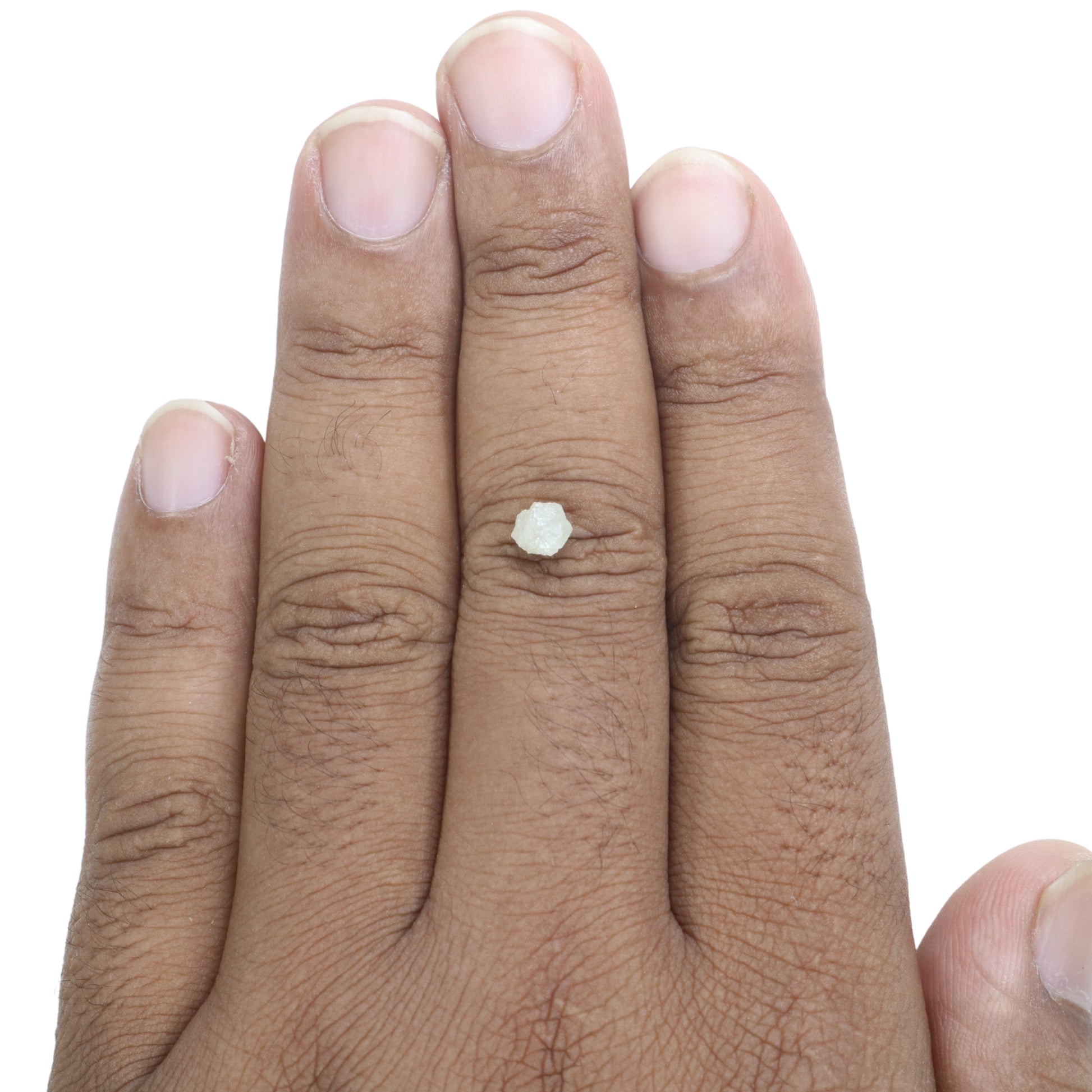 0.91 CT Snow White Rough Uncut Diamond For Engagement Ring - JayKrishna Diamond