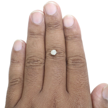 0.91 CT Snow White Rough Uncut Diamond For Engagement Ring - JayKrishna Diamond