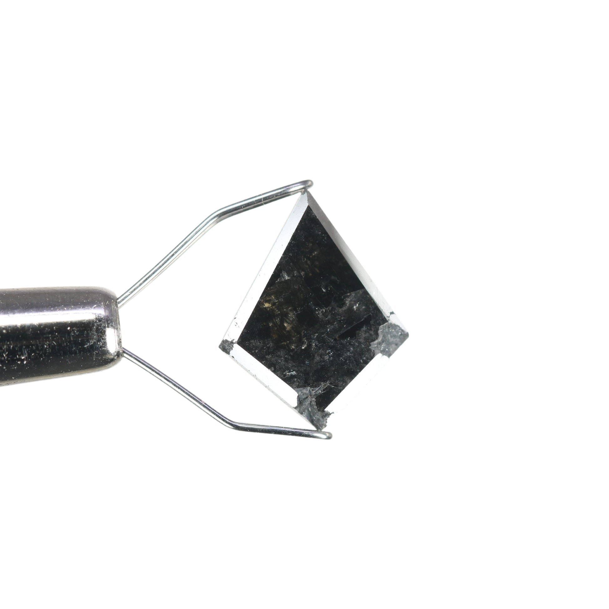 2.99 CT Natural Salt And Pepper Rustic Kite Shape Diamond For Engagement Ring - JayKrishna Diamond