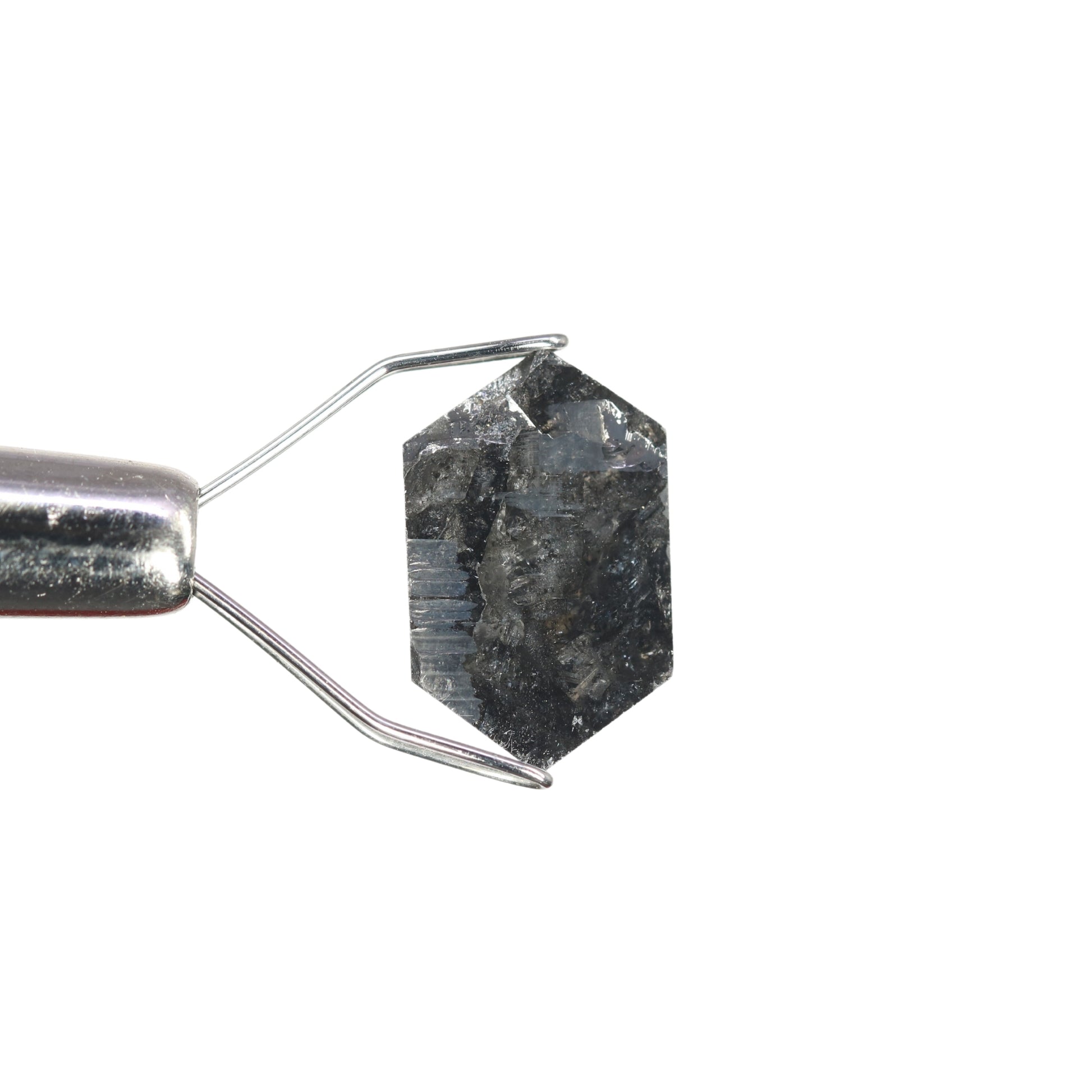 2.15 CT Natural Salt And Pepper Rustic Hexagon Diamond For Wedding Ring | Engagement Ring - JayKrishna Diamond
