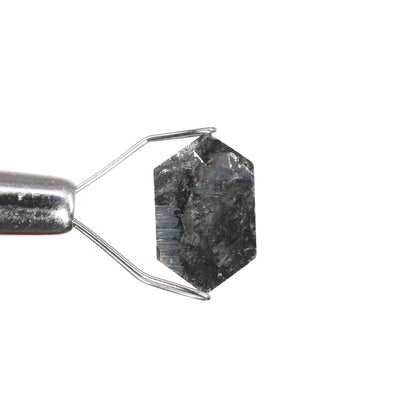 2.15 CT Natural Salt And Pepper Rustic Hexagon Diamond For Wedding Ring | Engagement Ring - JayKrishna Diamond