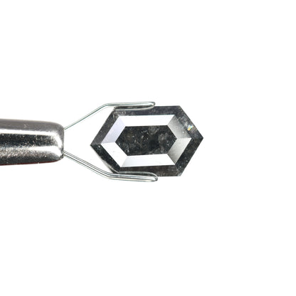 2.15 CT Natural Salt And Pepper Rustic Hexagon Diamond For Wedding Ring | Engagement Ring - JayKrishna Diamond