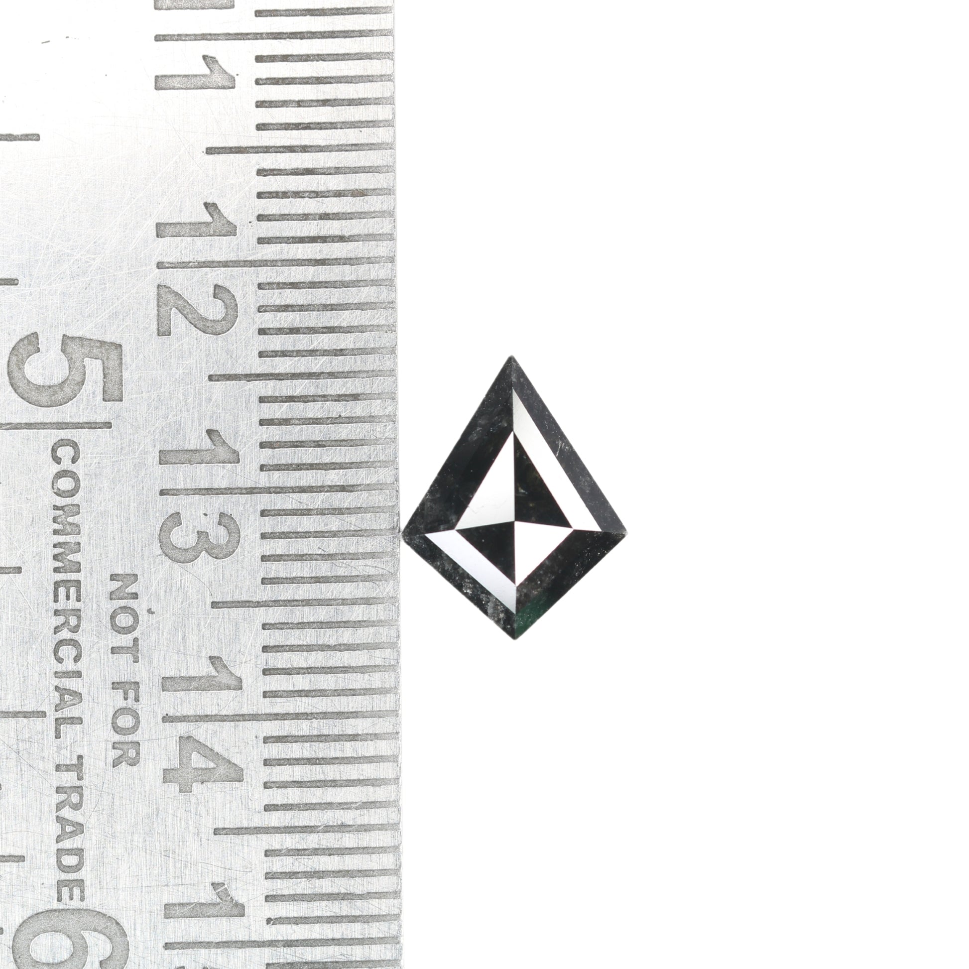 2.99 CT Natural Salt And Pepper Rustic Kite Shape Diamond For Engagement Ring - JayKrishna Diamond