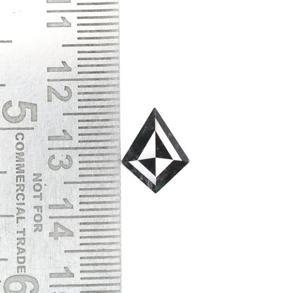 2.99 CT Natural Salt And Pepper Rustic Kite Shape Diamond For Engagement Ring - JayKrishna Diamond