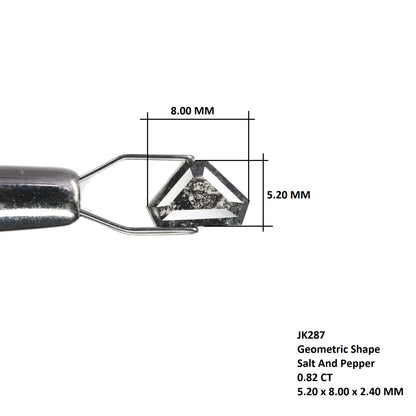 0.82 CT Geometric Shape Salt And Pepper Diamond For Statement Jewelry | Diamond Pendant - JayKrishna Diamond