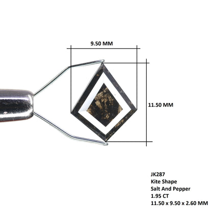 1.95 CT Kite Shape Fancy Salt And Pepper Diamond For Engagement Ring - JayKrishna Diamond