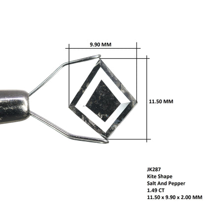 1.49 CT Kite Shape Fancy Salt And Pepper Diamond For Engagement Ring | Gift For Her - JayKrishna Diamond