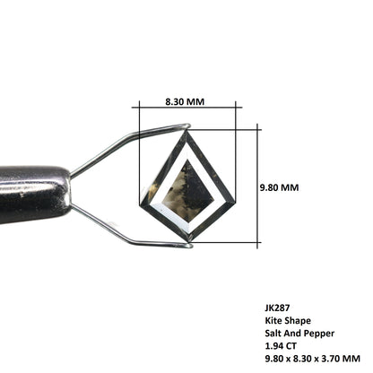 1.94 CT Fancy Kite Shape Salt And Pepper Diamond For Engagement Ring | Diamond Pendant - JayKrishna Diamond