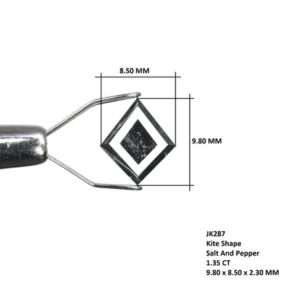 1.35 CT Kite Shape Salt And Pepper Rustic Diamond For Statement Jewelry | Diamond Ring - JayKrishna Diamond