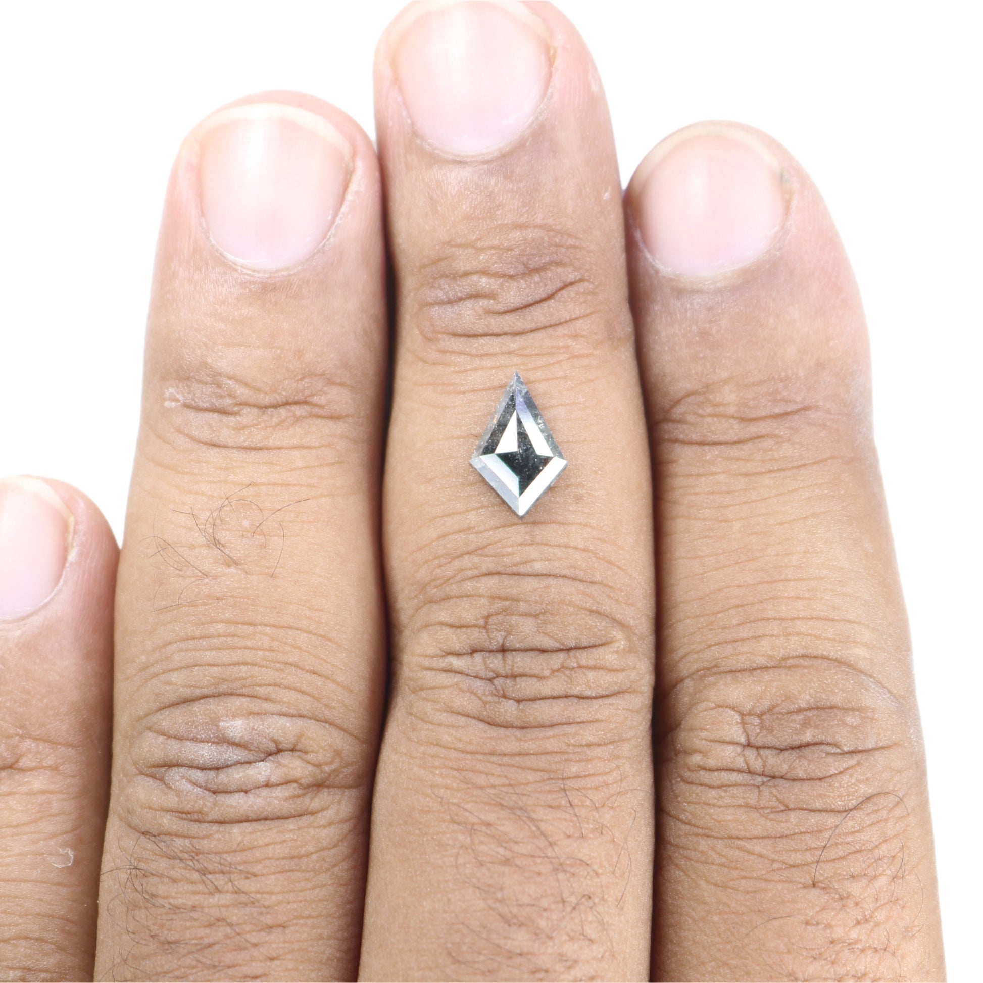 1.32 CT Kite Shape Fancy Salt And Pepper Diamond For Engagement Ring | Gift For Girl Friend | Customized Ring Making - JayKrishna Diamond