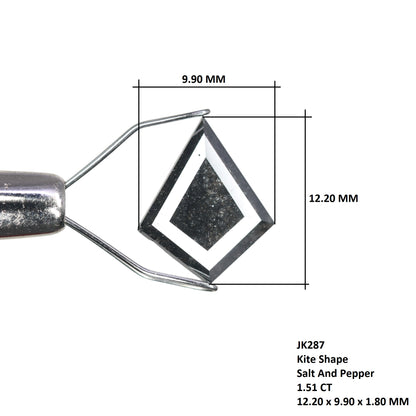 1.51 CT Fancy Salt And Pepper Kite Shape Diamond For Wedding Ring | Engagement Ring - JayKrishna Diamond