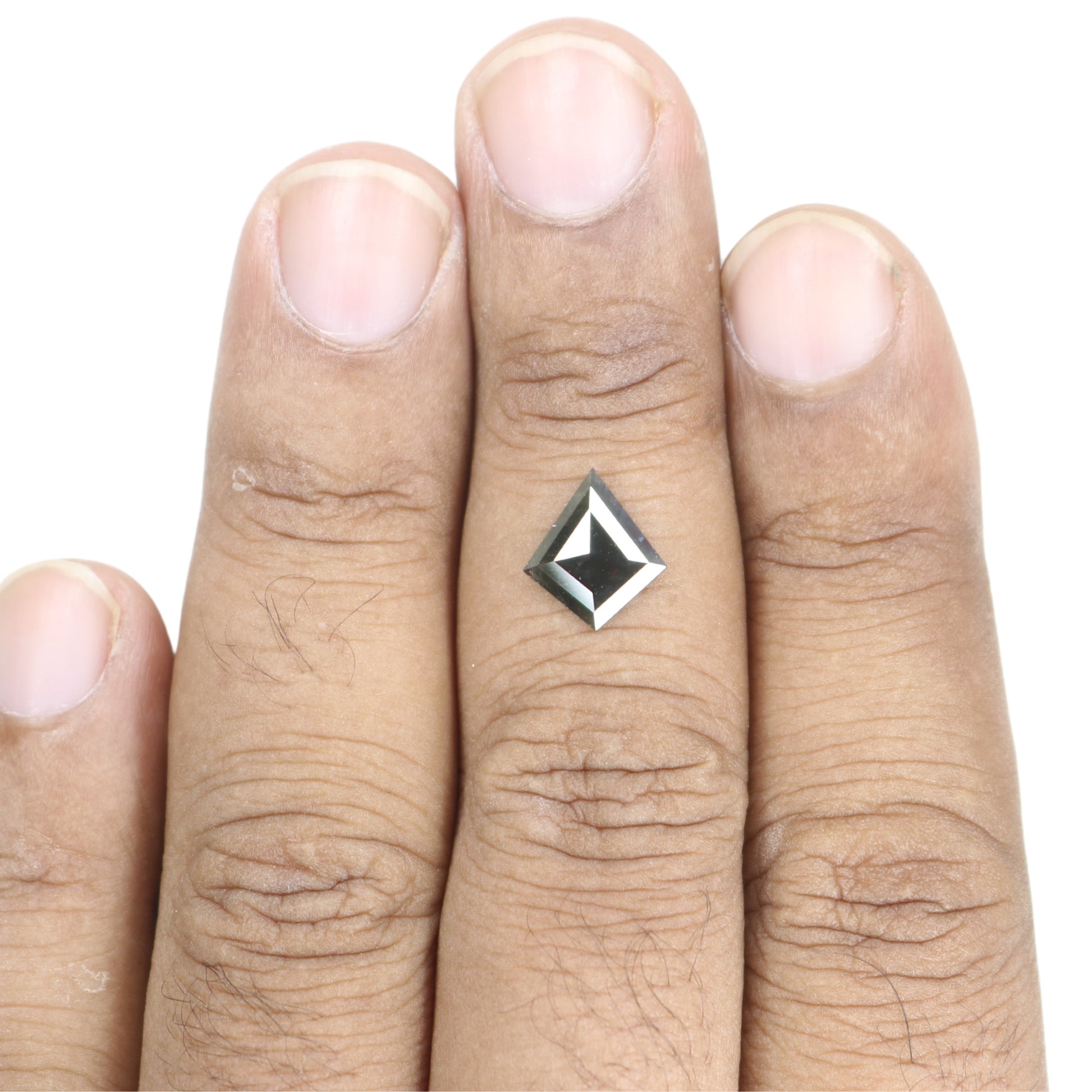 1.13 CT Kite Shape Salt And Pepper Diamond For Proposal Ring | Gift For Girl Friend - JayKrishna Diamond
