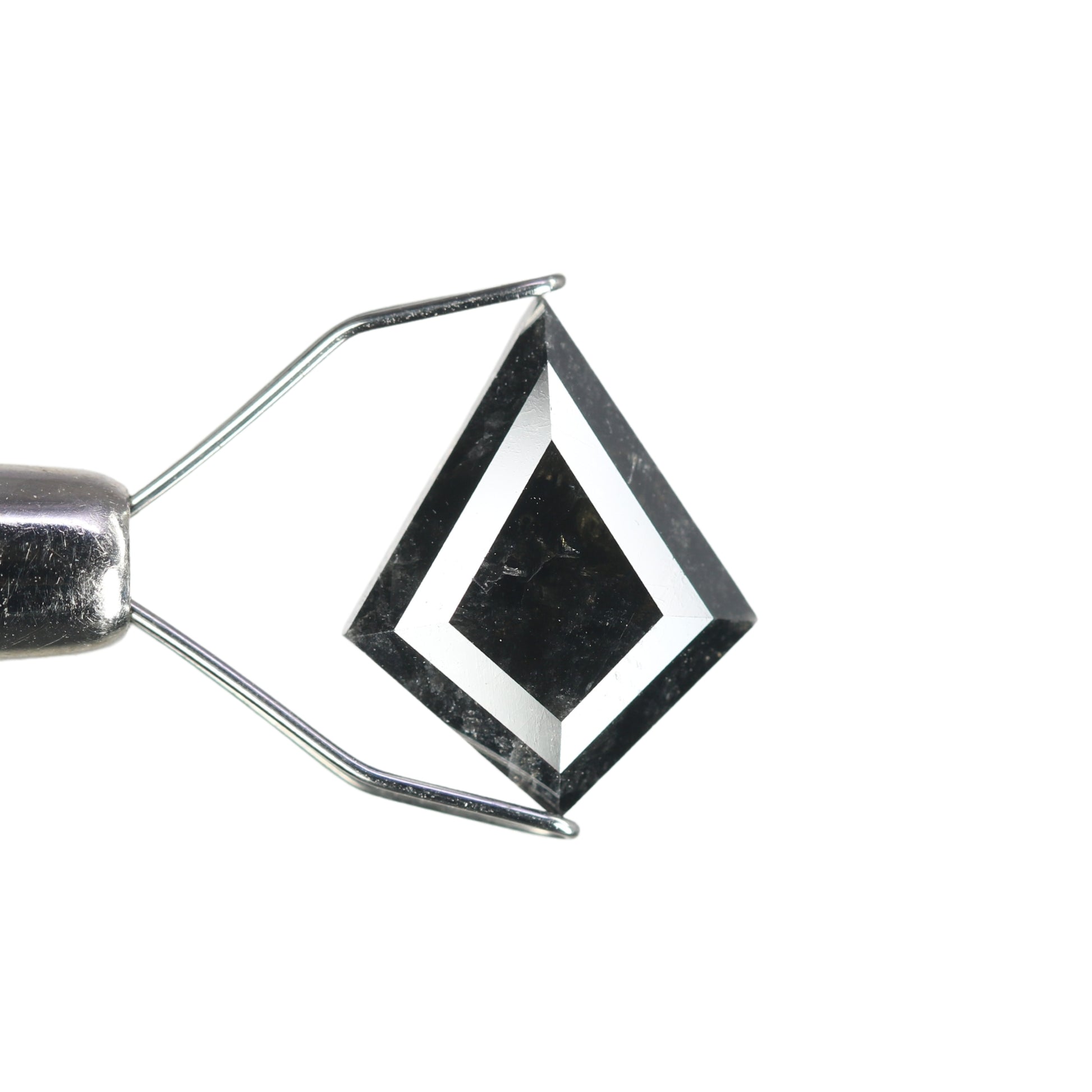 2.99 CT Natural Salt And Pepper Rustic Kite Shape Diamond For Engagement Ring - JayKrishna Diamond