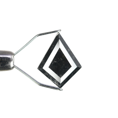 2.99 CT Natural Salt And Pepper Rustic Kite Shape Diamond For Engagement Ring - JayKrishna Diamond