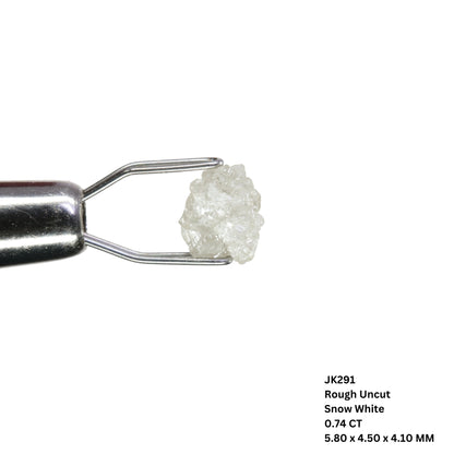 0.74 CT Snow White Rough Uncut Diamond For Statement Jewelry | Diamond Ring | Gift For Her - JayKrishna Diamond