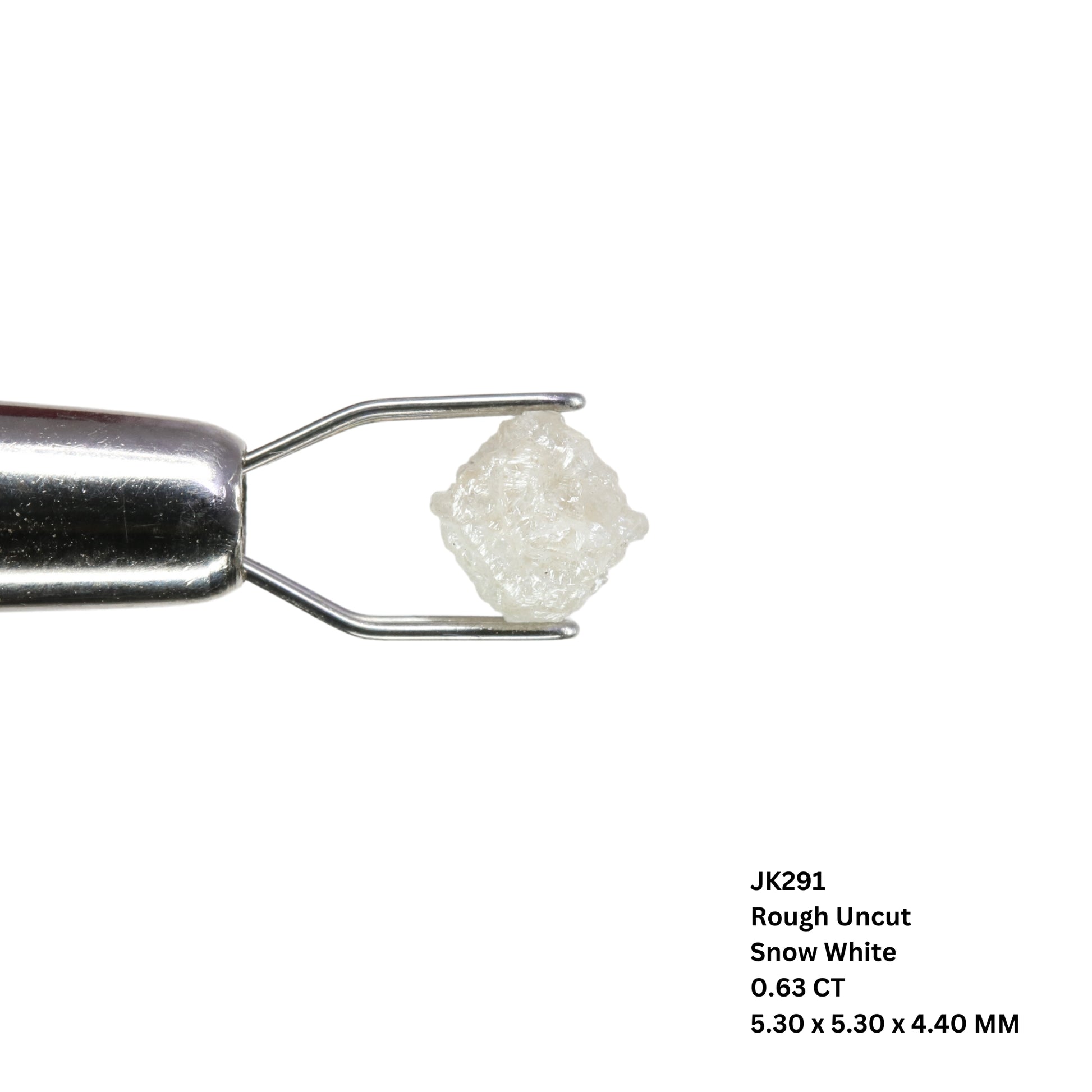 0.63 CT Snow White Rough Uncut Diamond for a Unique Proposal Ring: Statement Jewelry Gift for Her - JayKrishna Diamond