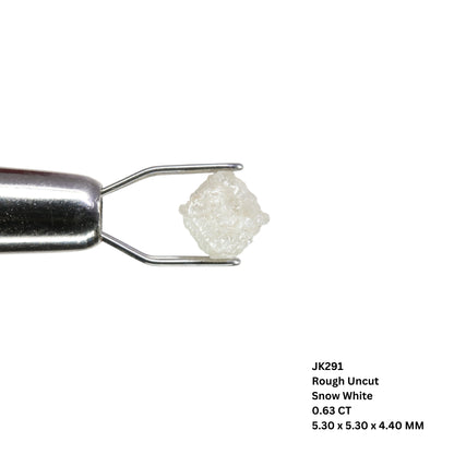 0.63 CT Snow White Rough Uncut Diamond for a Unique Proposal Ring: Statement Jewelry Gift for Her - JayKrishna Diamond