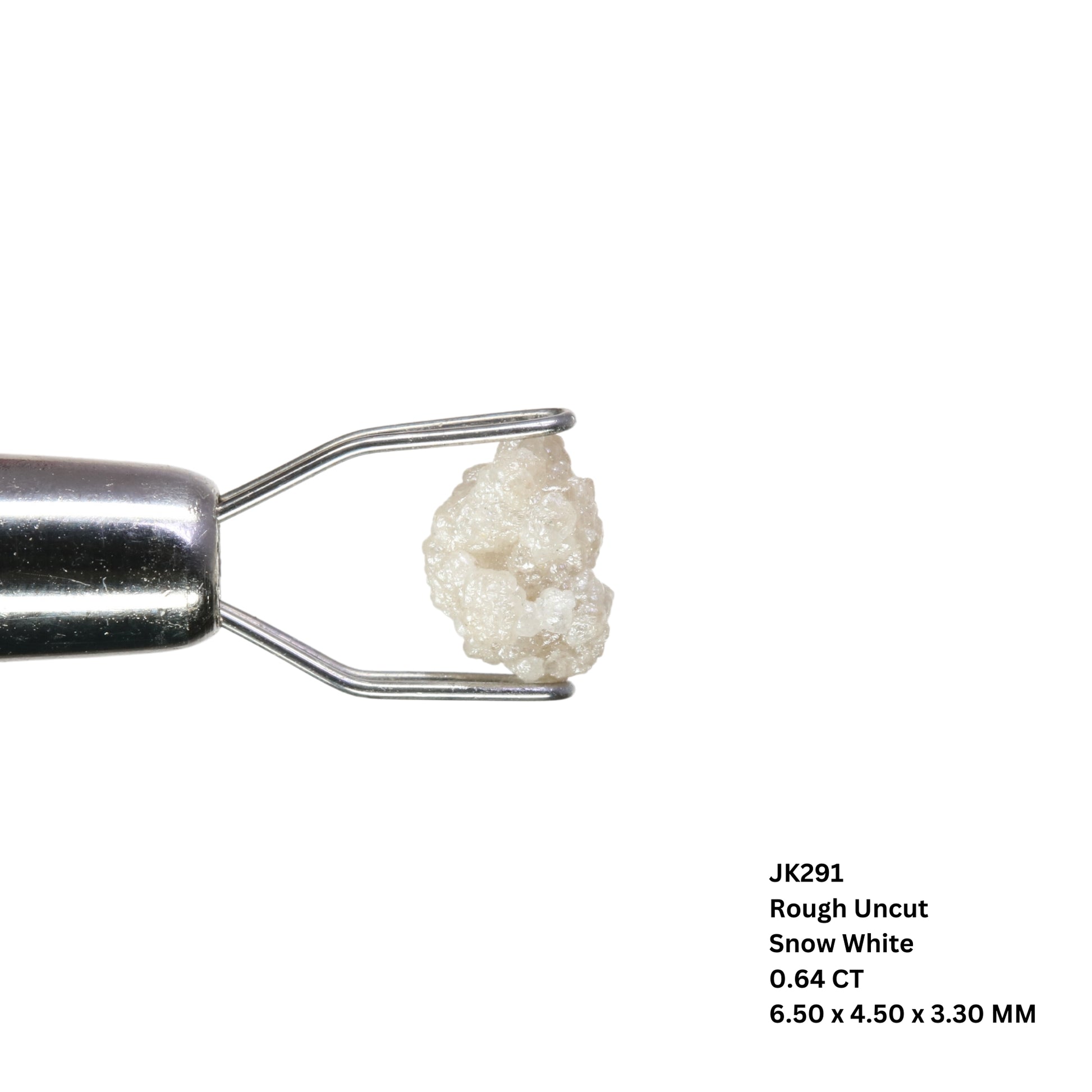 0.64 CT Natural Rough Uncut Snow White Diamond for a Unique Proposal, Wedding, or Engagement Ring: Distinctive Gemstone Jewelry Piece - JayKrishna Diamond