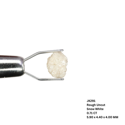 0.71 CT Rough Uncut Snow White Diamond For Engagement Ring - JayKrishna Diamond