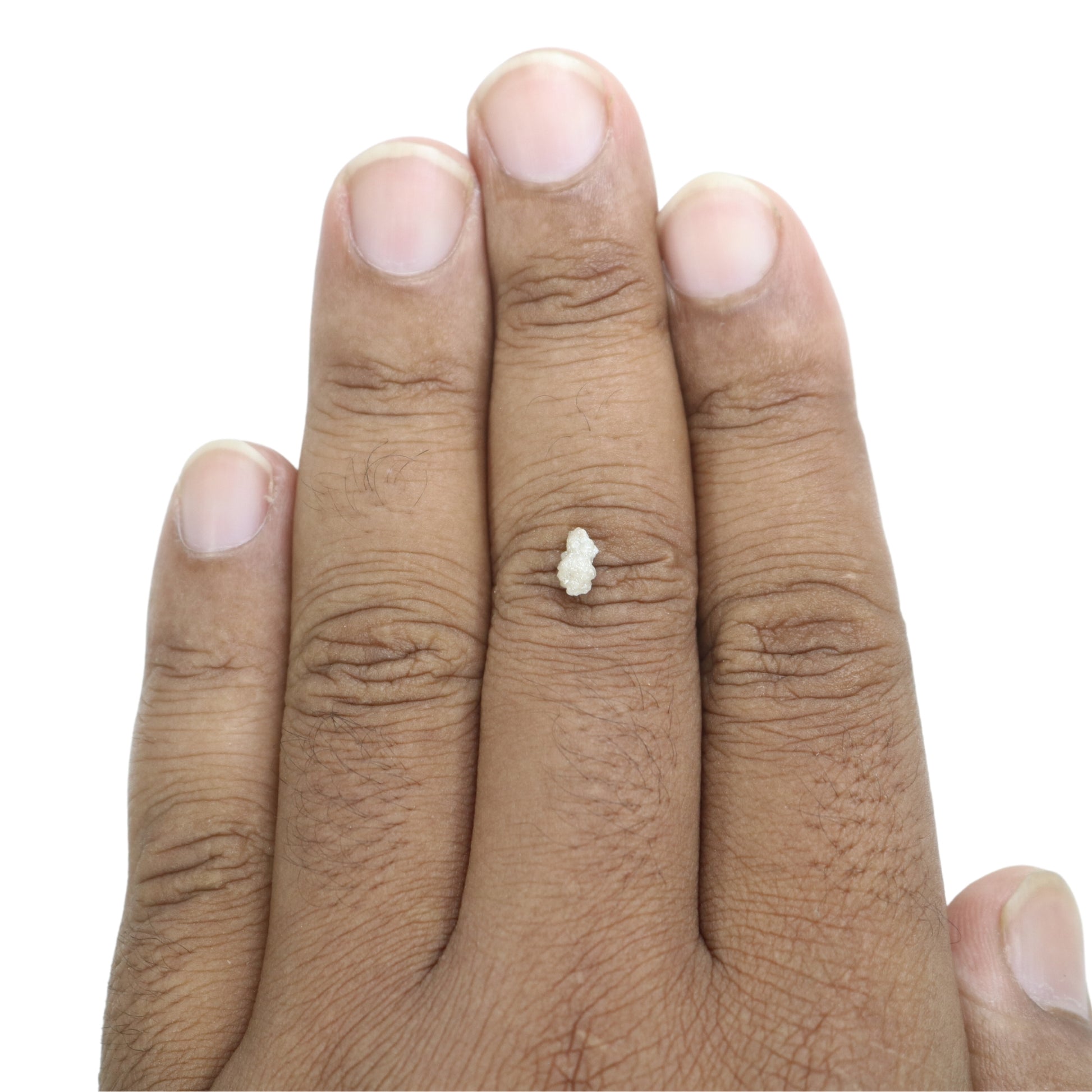 0.64 CT Natural Rough Uncut Snow White Diamond for a Unique Proposal, Wedding, or Engagement Ring: Distinctive Gemstone Jewelry Piece - JayKrishna Diamond