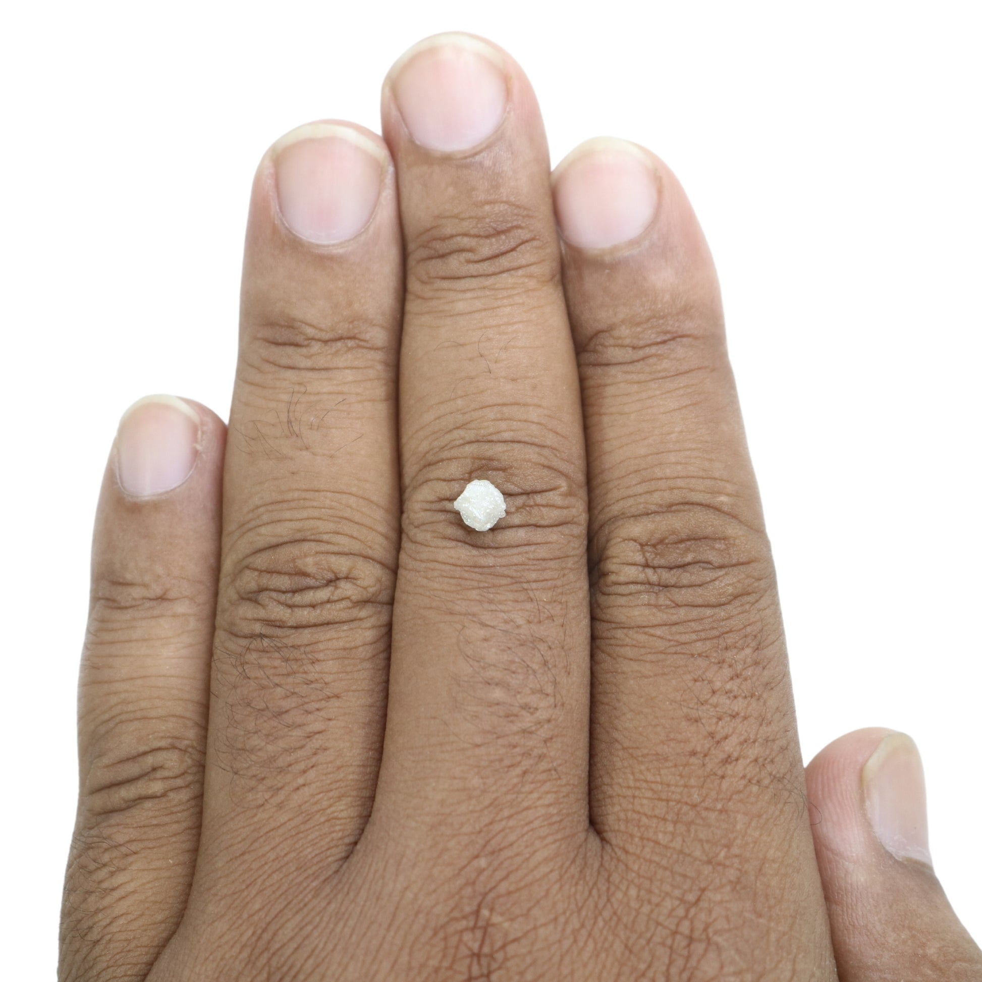 0.63 CT Snow White Rough Uncut Diamond for a Unique Proposal Ring: Statement Jewelry Gift for Her - JayKrishna Diamond