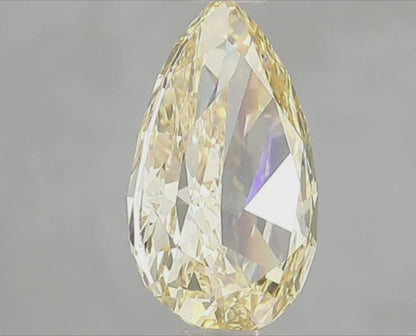 2 Carat Pear Cut Fancy Intense Yellow Color Lab Grown Diamond | IGI Certified Loose Diamond