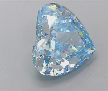 3 CT Heart Shape Fancy Intense Blue Lab Grown Diamond | Diamond For Ring