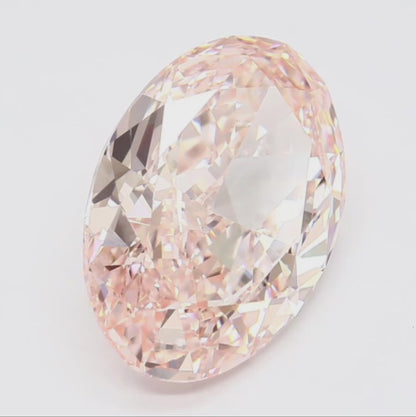5.13 Carat Fancy Intense Pink Oval Lab Grown Diamond | IGI Certified, VVS2 Clarity, Sustainable Luxury