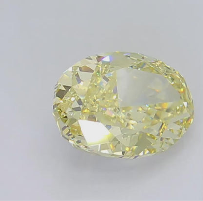 5 Carat Fancy Intense Yellow Oval Lab Grown Diamond | IGI Certified, VVS2 Clarity