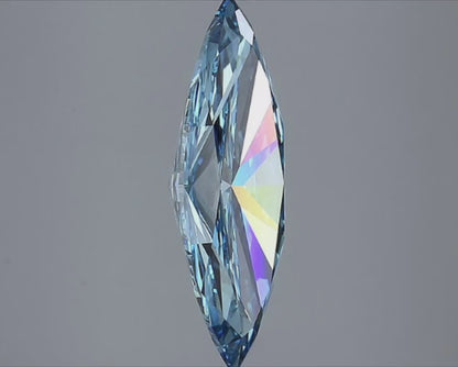 3 CT Marquise Cut Blue Color Lab Grown Diamond | IGI Certified Diamond for Engagement Ring