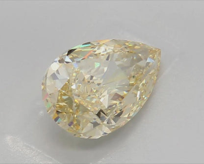 3.51 Carat Fancy Yellow Color Pear Cut Lab Grown Diamond | IGI Certified Loose Diamond for Engagement Ring & Jewelry