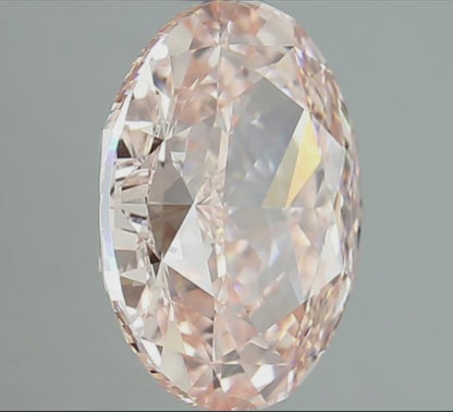 2.74 Carat Fancy Intense Pink Oval Cut Lab Grown Diamond | VVS2 Clarity | IGI Certified Loose Diamond