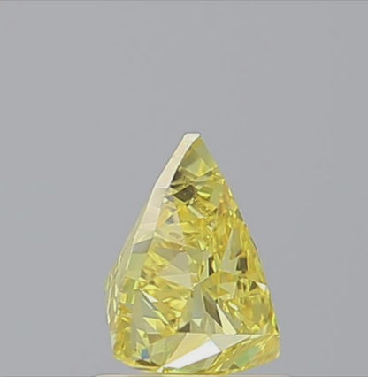 1.00 CT Triangle Cut Lab Grown Diamond Yellow Color | IGI Certified | Diamond for Engagement Ring