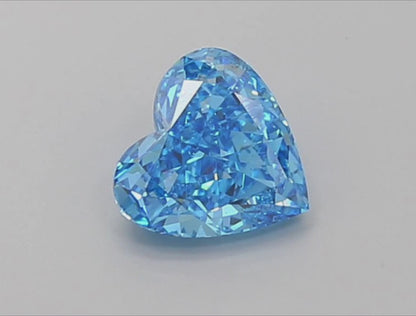 1.14 CT Heart Cut Lab Grown Diamond Blue Color | IGI Certified | Lab Created Diamond for Rings