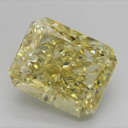3.53 Carat Radiant Cut Fancy Yellow Lab Grown Diamond | IGI Certified Loose Diamond