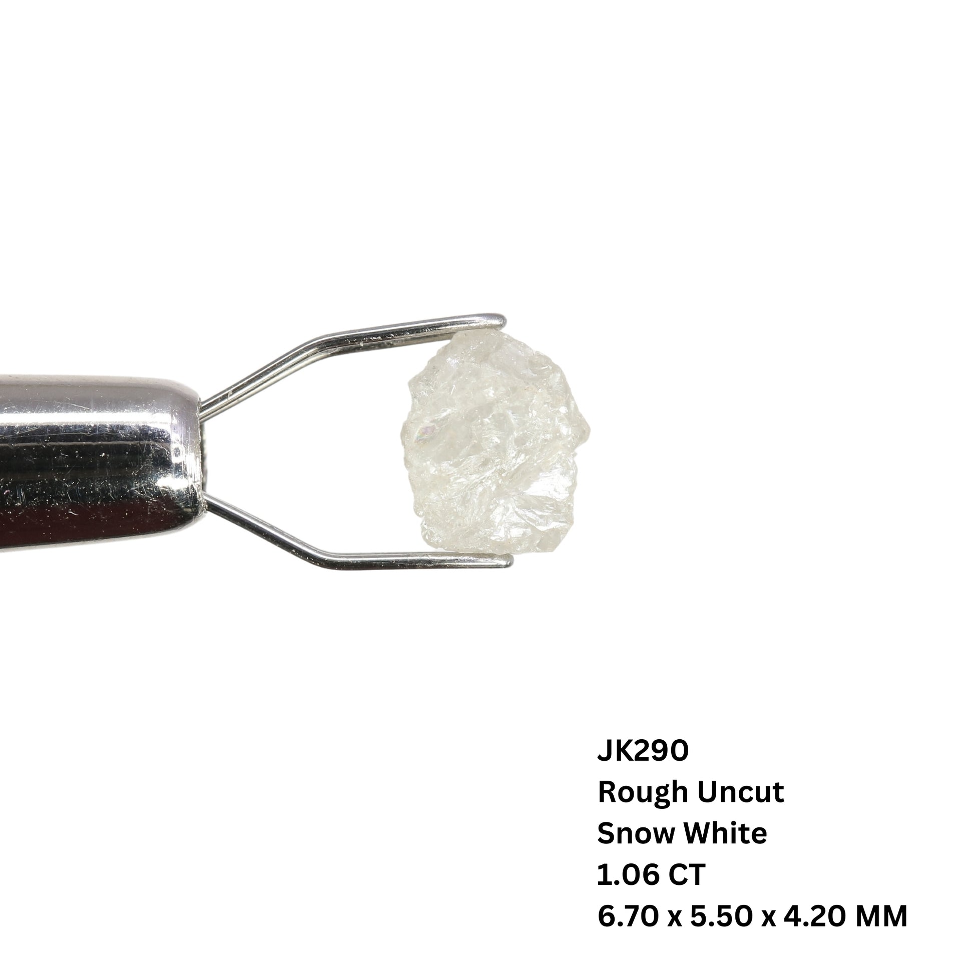 1.06 CT Snow White Natural Rough Diamond For Engagement Ring - JayKrishna Diamond